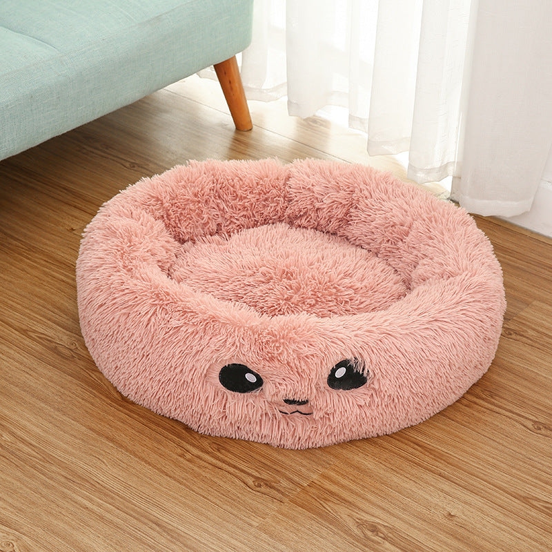 Donut bed with face